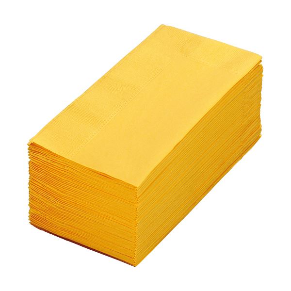 【送料無料】(まとめ) カラーナプキン 2PLY 8つ折 レモン 2PLU-28-L 1パック(50枚) 【×30セット】