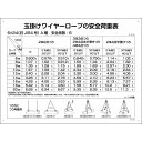 玉掛ワイヤーロープ標識 安全荷重表 KY-200【代引不可】
