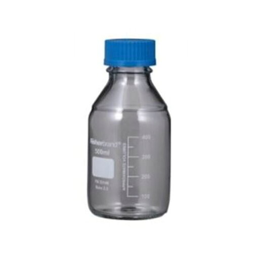 メジューム瓶(青蓋付Fisher) 500mL メジューム瓶(青蓋付Fisher) 500mL