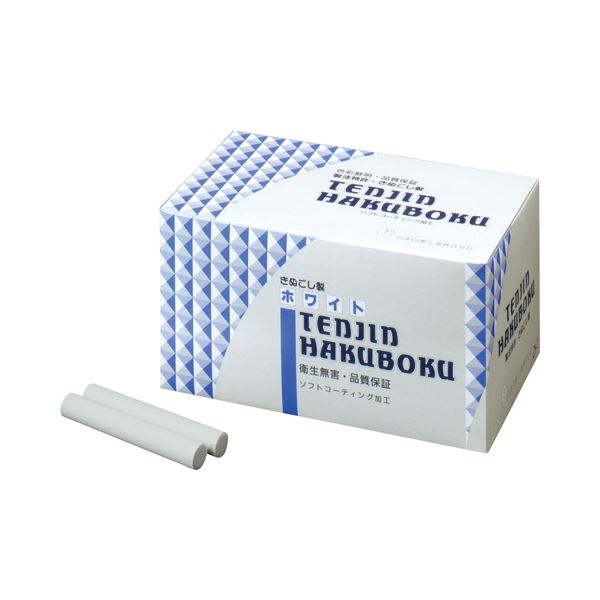 【送料無料】(まとめ) 日本白墨 天神印チョーク(石膏カルシウム製) 白 CH-1 1箱(100本) 【×10セット】