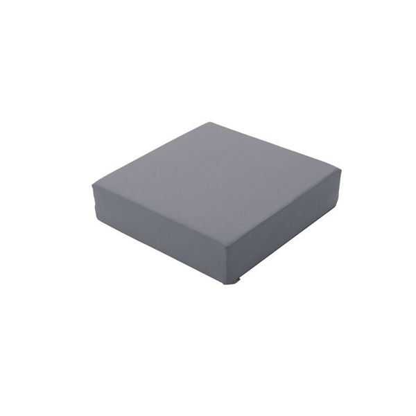 ブロックソファー/ローソファー 【中 約幅60×奥行60×高さ15cm グレー】 洗えるカバー 本体:日本製 〔リビング 寝室〕