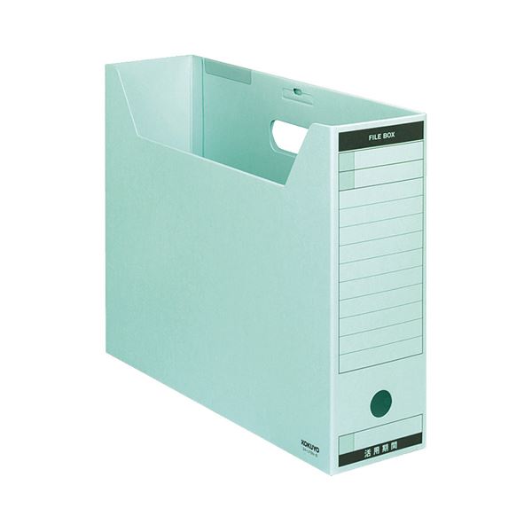 (まとめ) コクヨ ファイルボックス-FS(Bタイプ) B4ヨコ 背幅102mm 青 フタ付 B4-LFBN-B 1パック(5冊) 【×5セット】