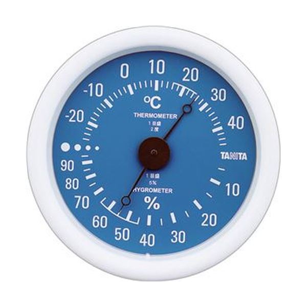 （まとめ）タニタ アナログ温湿度計 ブルーTT-515-BL 1個【×10セット】