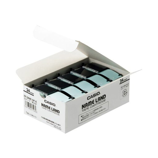 (まとめ)カシオ CASIO ネームランド NAME LAND スタンダードテープ 24mm×8m 白/黒文字 XR-24WE-5P-E 1パック(5個)【×3セット】 (まとめ)カシオ CASIO ネームランド NAME LAND スタンダードテープ 24mm×8m 白/黒文字 XR-24WE-5P-E 1パック(5個)【×3セット】