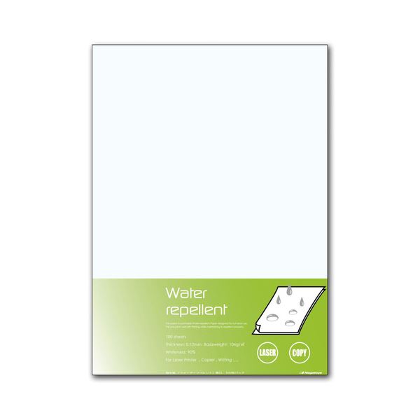 (まとめ) 長門屋商店 撥水紙 ウォーターリペレント A3 厚口 104g ナ-WR202 1冊(100枚) 【×5セット】
