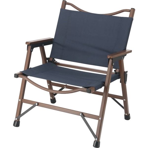 【送料無料】アウトドアチェア キャンプ椅子 約幅55×奥行56×高さ65cm ネイビー アルミ ポリエステル フォールディングチェア レジャー