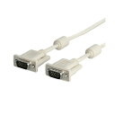 (まとめ) バッファロー ディスプレイケーブル 極細 フェライトコア付 D-Sub15pinオス アイボリー 5m BSDCV50 1本 【×5セット】(2)