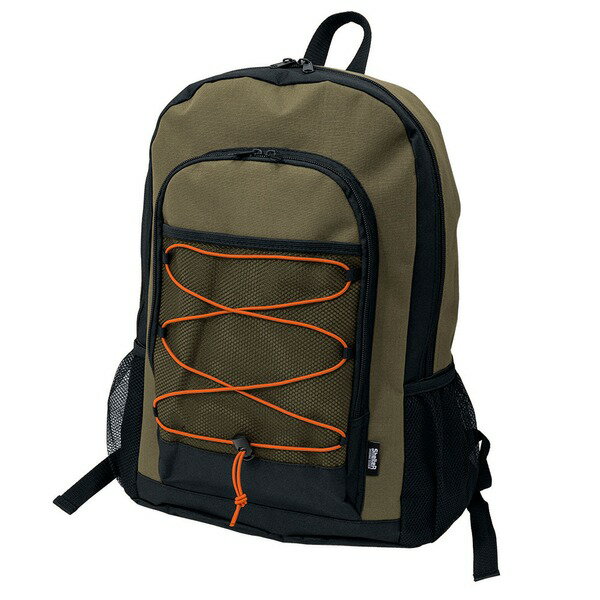 デイバック リュック リュック 30L カーキ メッシュポケット ジッパー付ポケット 衝撃緩和用ウレタン入 デイパック 通勤 通学