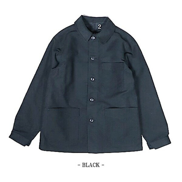 フランス軍 モールスキンジャケット レプリカ 1 Mサイズ ブラック 綿100％ 保温性 ミリタリージャケッ..