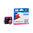 (まとめ) エプソン EPSON インクカートリッジ マゼンタ ICM66 1個 【×10セット】(2)