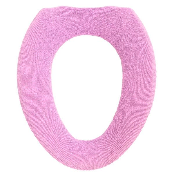 便座カバー/トイレカバー 【O型便座カバー パープル 3個セット】 約幅30cm 洗える エトフトリア 〔お手洗い 御手洗〕