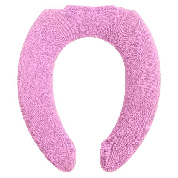 便座カバー/トイレカバー 【U型便座カバー パープル 3個セット】 約幅9cm 洗える エトフトリア 〔お手洗い 御手洗〕