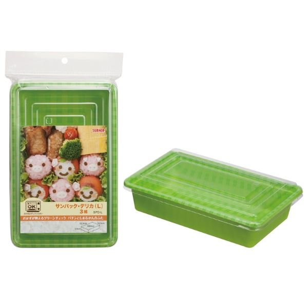 楽天ワールドデポ（まとめ） フードパック/使い捨て食器 【L 3組入】 ふた付き 本体電子レンジ可 『サンパック・デリカ』 【×100個セット】