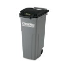 ダストボックス ゴミ箱 70L ブラック×グレー パッキン付き 耐候剤配合 蓋付き 屋外使用可 キャスターペール 生活雑貨(3)