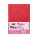 (まとめ)TANOSEE 高透明カラークリアホルダー A4 ピンク 1パック(10枚) 【×10セット】(3)