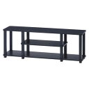 【送料無料】テレビ台 テレビボード 約幅111.5cm ブラウン×ブラック オープンタイプ リビング ダイニング 組立品 インテリア家具【代引不可】