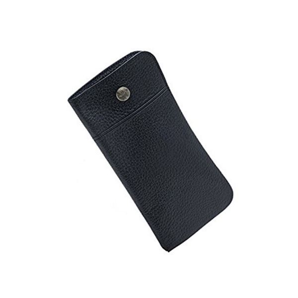 日本製 牛革（ソフト） 差し込み式 メガネケース ブラック B-7-2(4)