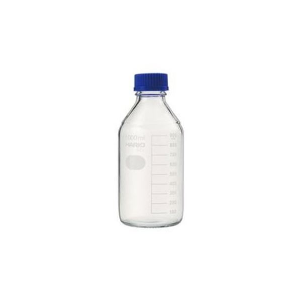 (まとめ)ねじ口瓶(青蓋付 HARIO) 1000mL 【×5セット】