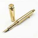 金属 万年筆/文房具 【真鍮 ゴールドカラー】 日本製 中太字 文具 オフィス用品 ステーショナリー『Metal Pen』