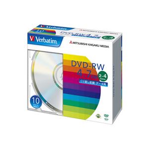 （まとめ）バーベイタム データ用DVD-RW4.7GB 4倍速 ブランドシルバー 5mmスリムケース DHW47Y10V1 1パック(10枚) 【×3セット】