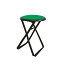 折りたたみ椅子 幅32cm グリーン×ブラック 日本製 スチールパイプ 軽量 1脚販売 リビング 在宅ワーク インテリア家具【代引不可】
