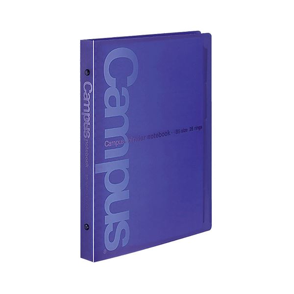（まとめ）コクヨ キャンパスバインダーノート（ミドルタイプ）B5タテ 26穴 表紙青 ル-333NB 1冊【×5セ..