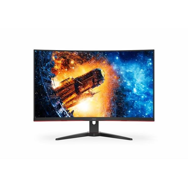 AOC 31.5型ワイド 165Hz対応 ゲーミング曲面 液晶ディスプレイ ブラック（FHD/DP/HDMI/D-Sub） C32G2E/11