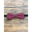 Pet bow tie（ペットボウウタイ） M ドットライン×レッド