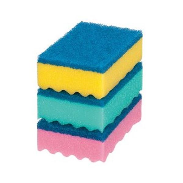 【送料無料】（まとめ）キクロン PRO スポンジたわしハードカラーアソート 1パック（3個）【×20セット】
