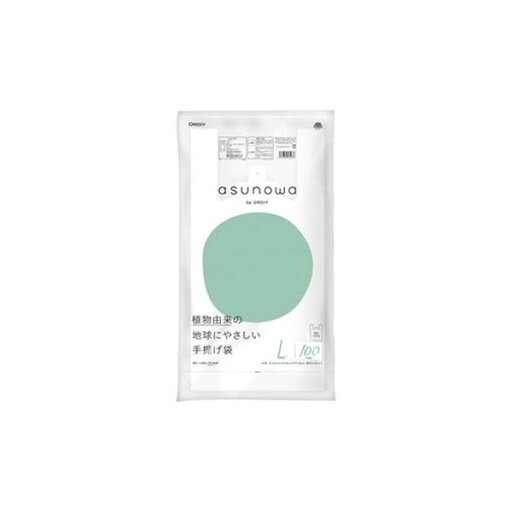 (まとめ)オルディ asunowaバイオマス25%手提袋L/40号乳白100P【×10セット】 (まとめ)オルディ asunowaバイオマス25%手提袋L/40号乳白100P【×10セット】