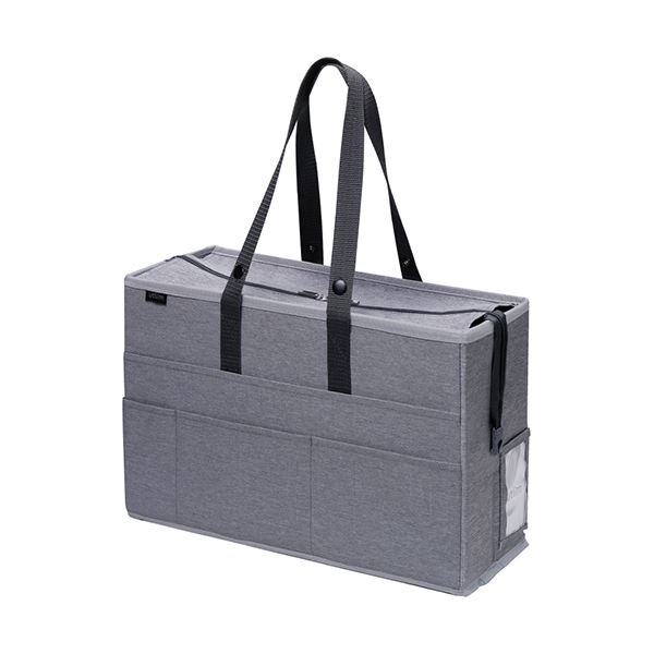 【送料無料】ソニック ユートリム フタ付キャビネットバッグ A4ノートPC対応 グレー UT-1091-GL 1個