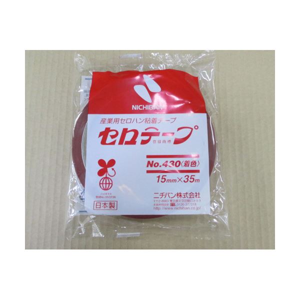 （まとめ）ニチバン セロテープ No.430赤 15mm×35m 4301-15【×30セット】