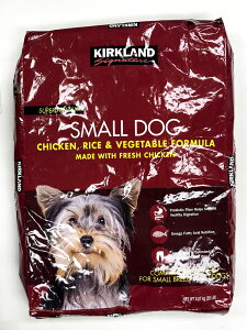 KIRKLAND ドッグフード 小型犬 成犬 チキン ライス ベジタブル 9.07 成犬用 餌 ごはん ドライフード コストコ 大容量