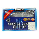 KIRKLAND カトラリーセット フォーク ×180 スプーン ×120 ナイフ ×60 クリアカトラリー 耐熱温度 85℃ キャンプ パーティ 使い捨て 食...