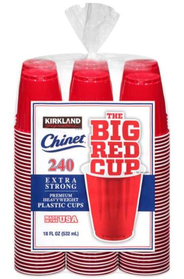 楽天ワールドデポ【532ml x 240個】カークランドシグネチャー チャイネット レッドカップ Kirkland Signature Red Extra Strong Cups 532ml x 240 Pieces 使い捨て コップ オシャレ BBQ バーベキュー アウトドア ピクニック パーティー ビール お酒 キャンプ 誕生日会 大容量 インスタ 映え