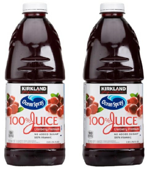 カークランドシグネチャー クランベリー ＆ フルーツミックス 濃縮還元 ジュース Kirkland Signature Ocean Spray Cranberry Mix 2.83L x 2 bottle