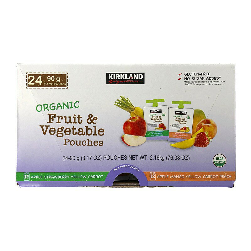 オーガニック フルーツ & ベジタブル ピューレ パウチ 90g×24 Organic Fruit  ...