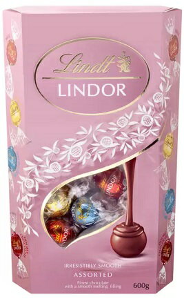 【箱入り】リンツ リンドール ピンク アソート 600g Lindt Lindor Pink Assort ミルク ホワイト ソルテッドキャラメル ダブルチョコレート チョコレート 手土産 カフェ ボリューム 詰め合わせ☆ パーティー ホムパ 宴会 大容量 シェアパック シェアのサムネイル