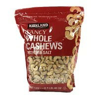 カークランドシグネチャー カシューナッツ シーソルト 1.13kg 有塩 KS Whole Cashews With Sea Salt ナッツ おつまみ 塩味 間食 健康