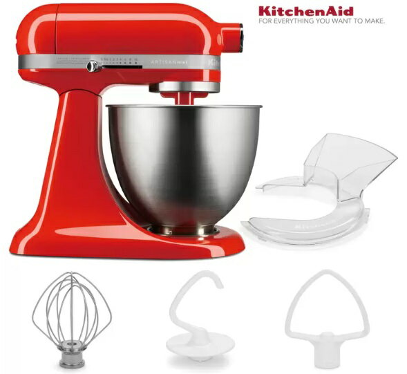 キッチンエイド アルチザン ミニ スタンドミキサー 3.3L ホットソース KitchenAid Artisan Mini Stand Mixer 3.3L Hot Sauce ミキサー 調理器具 料理 電動ミキサー 世界シェアNo.1ブランド 速度調節 ケーキ ホイップ クリーム メレンゲ パン 生地 うどん ビスケット マッシュのサムネイル