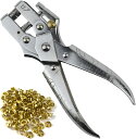 【ラスト1点】スナップパンチ Heavy Duty Eyelet Plier ペンチ 事務用品 強度 耐久性 高級鋼 防錆 耐食性 クロームメッキ仕上げ