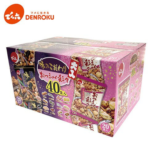 あられ でん六 味のこだわり おつまみ彩々 大入 40袋 Denroku Ooiri 40 pack お得 大量 おつまみ 家飲み 詰め合わせ おやつ 豆 せんべい 煎餅 おかき あられ まめ 乾きもの