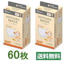 即納【60枚入】マスク 学童 サイズ アイリスオーヤマ ディスポーザブル マスク 30枚 × 2箱 ますく こども 小さい 使い切り 持ち運び 便利 衛生 Mask 小顔 大容量 保管用