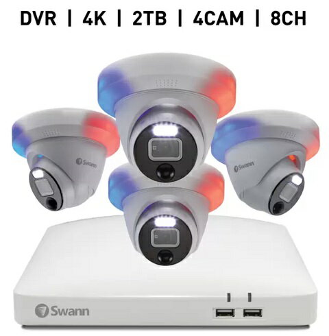 Swann 8CH 4K DVRVXe 2TB Enforcer h[^ J4 h Ď J Lڑ [Î@\ Mm SWDVK-856804DE Dome Camera