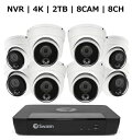 Swann 8CH 4K NVRVXe 2TB 4K F h[J 8Zbg h Ď J ԊOÎ@\ Mm ZT[ x h  ItBX H { SWNVK-886808D@2TB HDD and 4K Facial Recognition Dome Cameras