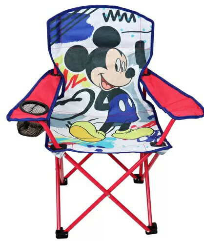 キッズ キャラクター キャンピングチェア ミッキーマウス ポップアート 子ども 折りたたみ 椅子 収納バッグ付 アウトドア 海 バーベキュー Kids Licensed Character Camping Chair Mickey Mouse Pop Art