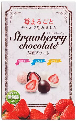 ストロベリーチョコレート アソートボックス 410g フリーズドライ 個包装 手土産 ホワイト ミルク ストロベリー Strawberry Chocolate Assorted Box ☆家族 友達 お花見 パーティー ホムパ 大容量 シェアパック シェア