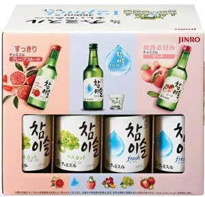 チャミスル 6種 アソート 360 mlx 12本 セット 飲み比べ 韓国 大人気 BBQ パーティ 手土産 お酒 リキュール マスカット ピーチ すもも グレープフルーツ ストロベリー ストレート 炭酸割り