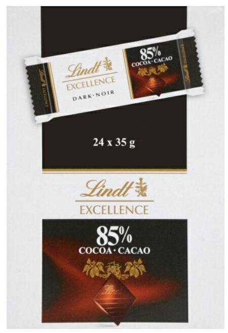 【 24枚入り】リンツ エクセレンス 85% カカオ 35g x 24 タブレットチョコレート 小分け 小腹 チョコ リンツチョコレート シェア 板チョコ Lindt Excellence 85% Cacao 35g x 24 count☆ パーティー ホムパ 宴会 大容量 シェアパックのサムネイル