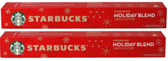 【シーズン限定】【20杯分】 スターバックス ネスプレッソ互換カプセル ホリデーブレンド (10×2箱) Starbucks Holiday Blend 20 Capsules for Nespressoのサムネイル